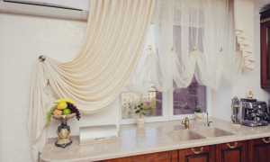 Сочетание штор и тюля для кухни: фото коротких и длинных занавесок, варианты комбинаций