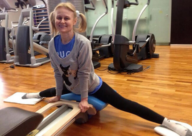 дарья донцова в спортзале